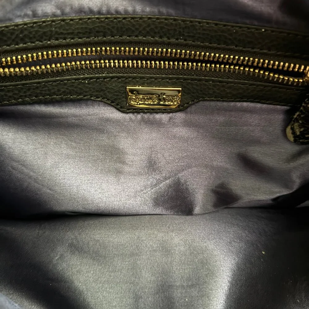 Deux Lux Varick Satchel Black Faux Leather Handbag